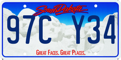 SD license plate 97CY34