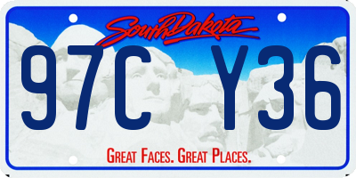 SD license plate 97CY36