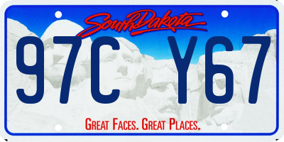 SD license plate 97CY67