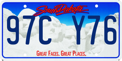 SD license plate 97CY76