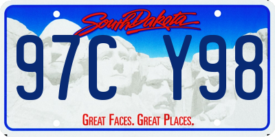 SD license plate 97CY98