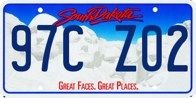 SD license plate 97CZ02