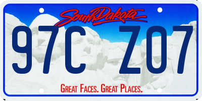 SD license plate 97CZ07
