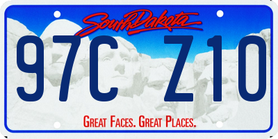 SD license plate 97CZ10