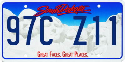 SD license plate 97CZ11
