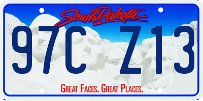 SD license plate 97CZ13