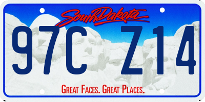 SD license plate 97CZ14