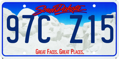 SD license plate 97CZ15