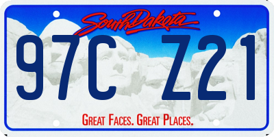 SD license plate 97CZ21