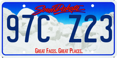 SD license plate 97CZ23
