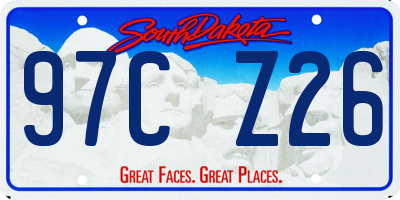 SD license plate 97CZ26