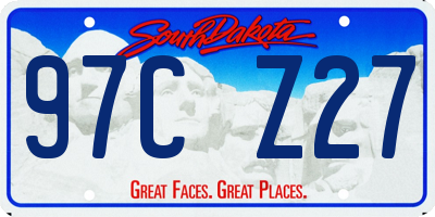 SD license plate 97CZ27
