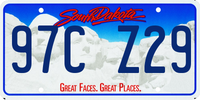 SD license plate 97CZ29