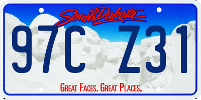 SD license plate 97CZ31