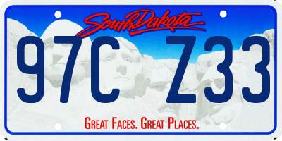 SD license plate 97CZ33