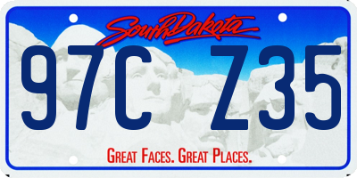 SD license plate 97CZ35