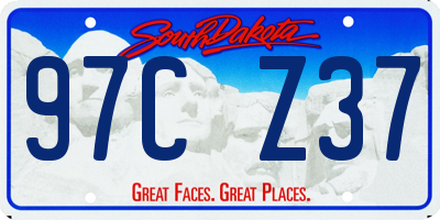 SD license plate 97CZ37