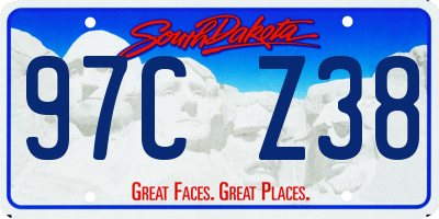 SD license plate 97CZ38