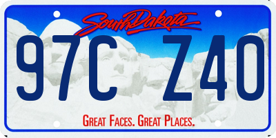 SD license plate 97CZ40