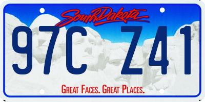 SD license plate 97CZ41