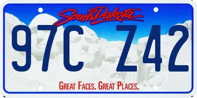 SD license plate 97CZ42