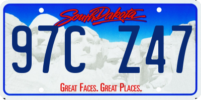SD license plate 97CZ47