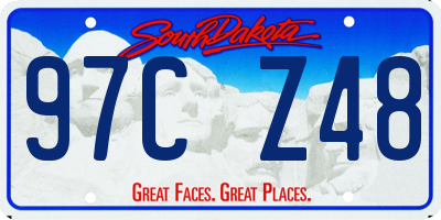 SD license plate 97CZ48