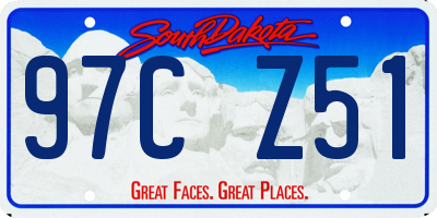 SD license plate 97CZ51