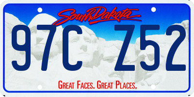 SD license plate 97CZ52