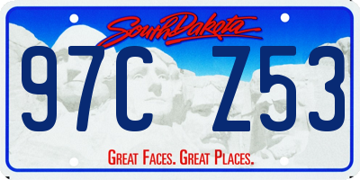 SD license plate 97CZ53