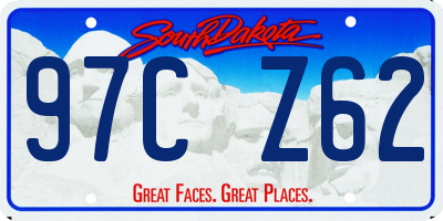 SD license plate 97CZ62