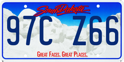 SD license plate 97CZ66