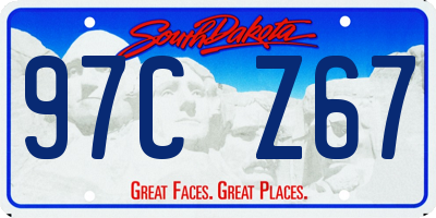 SD license plate 97CZ67