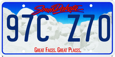 SD license plate 97CZ70