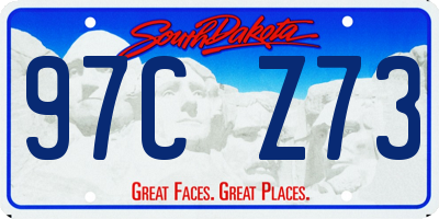 SD license plate 97CZ73