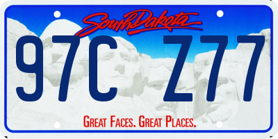 SD license plate 97CZ77
