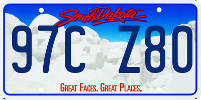 SD license plate 97CZ80