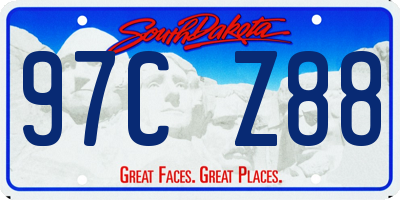 SD license plate 97CZ88