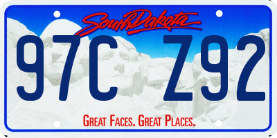 SD license plate 97CZ92