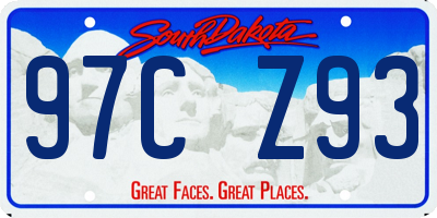 SD license plate 97CZ93
