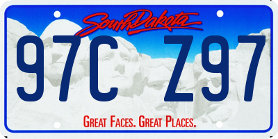 SD license plate 97CZ97