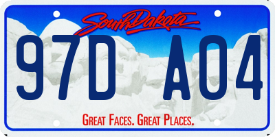 SD license plate 97DA04