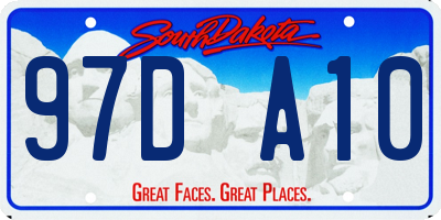 SD license plate 97DA10