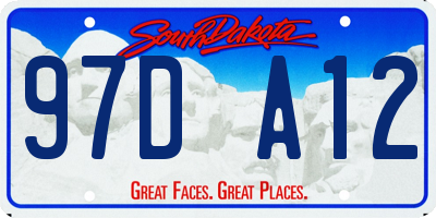 SD license plate 97DA12