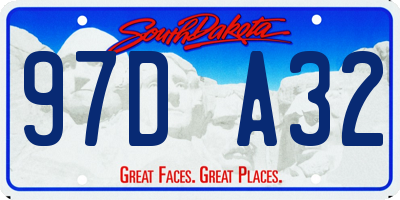 SD license plate 97DA32