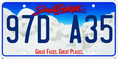 SD license plate 97DA35