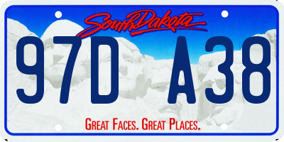 SD license plate 97DA38