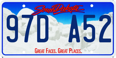 SD license plate 97DA52