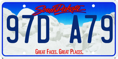 SD license plate 97DA79