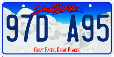 SD license plate 97DA95